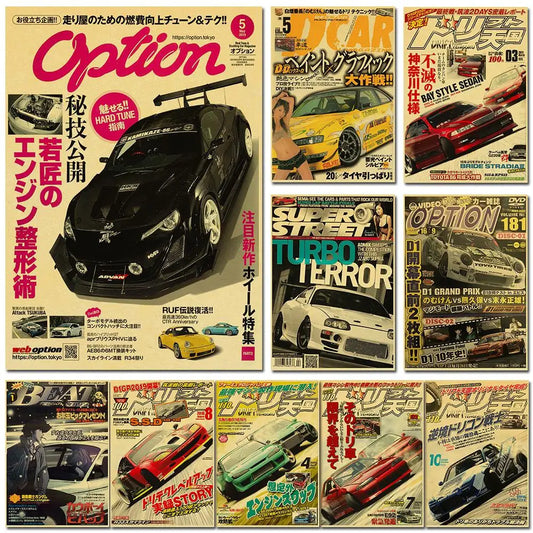 JDM Car Retrofit Racing 90s Posters